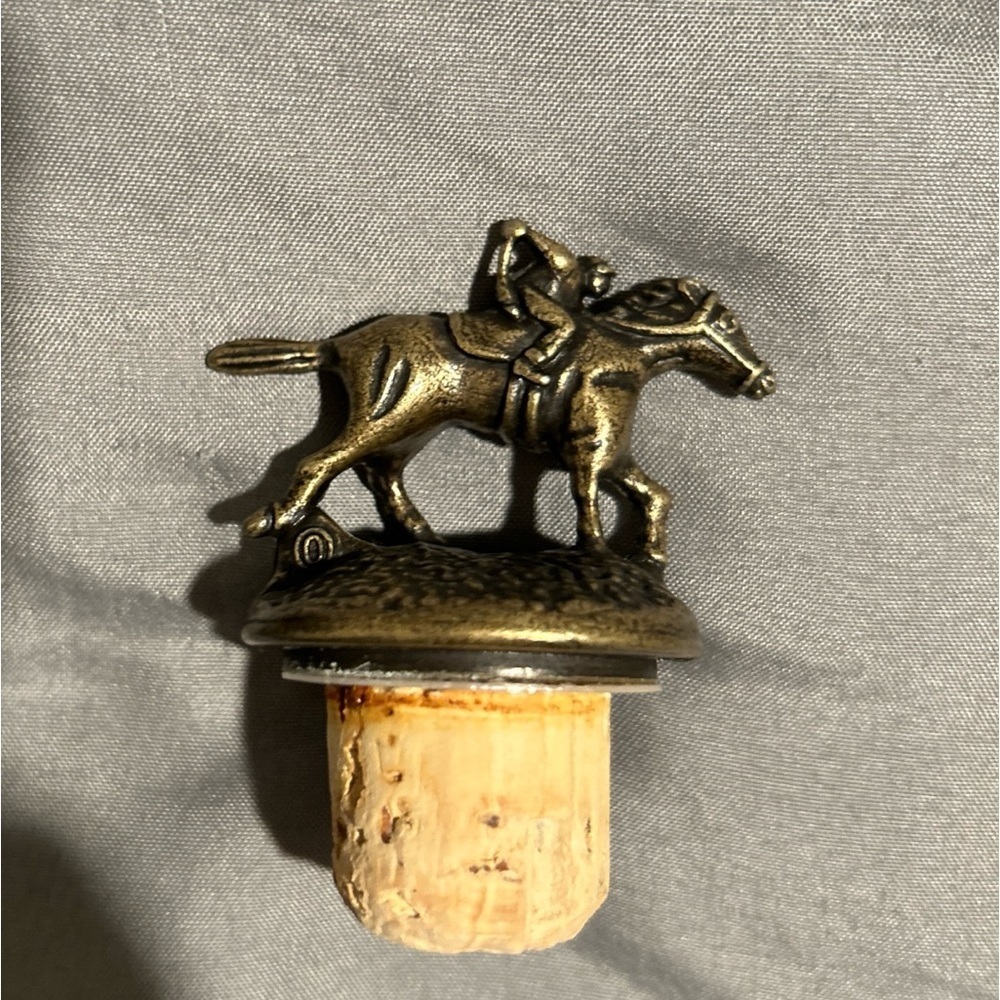 Blanton's Single Barrel Bourbon Whiskey Horse & Jockey Cork Stopper Letter O